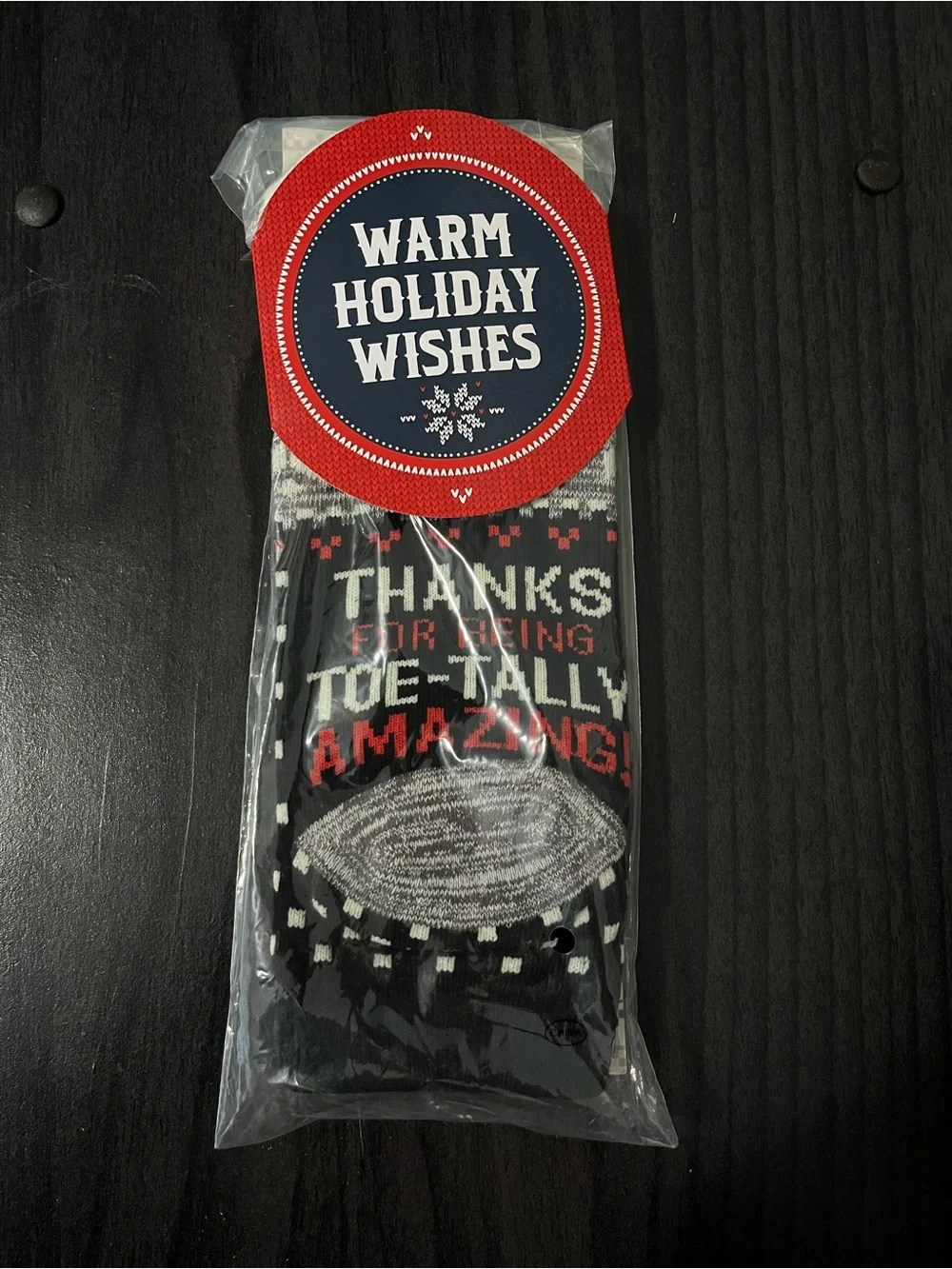 Warm Holiday Wishes Pack - Festive Gray, White, Red Winter Socks